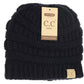 Kids Solid Fuzzy Lined CC Beanie KIDS25: Black