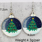 Adorable Vintage Wood Christmas Earrings