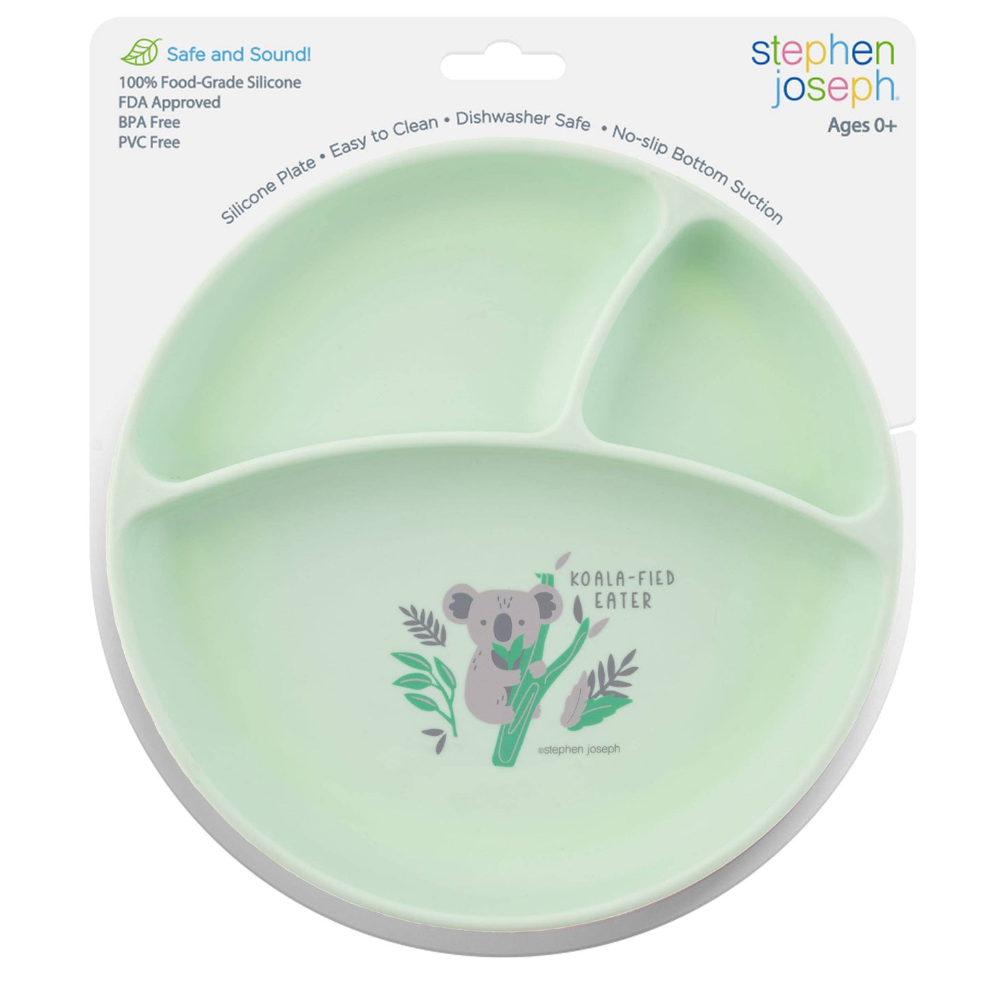 Suction Cup Silicone Plate: Zoo