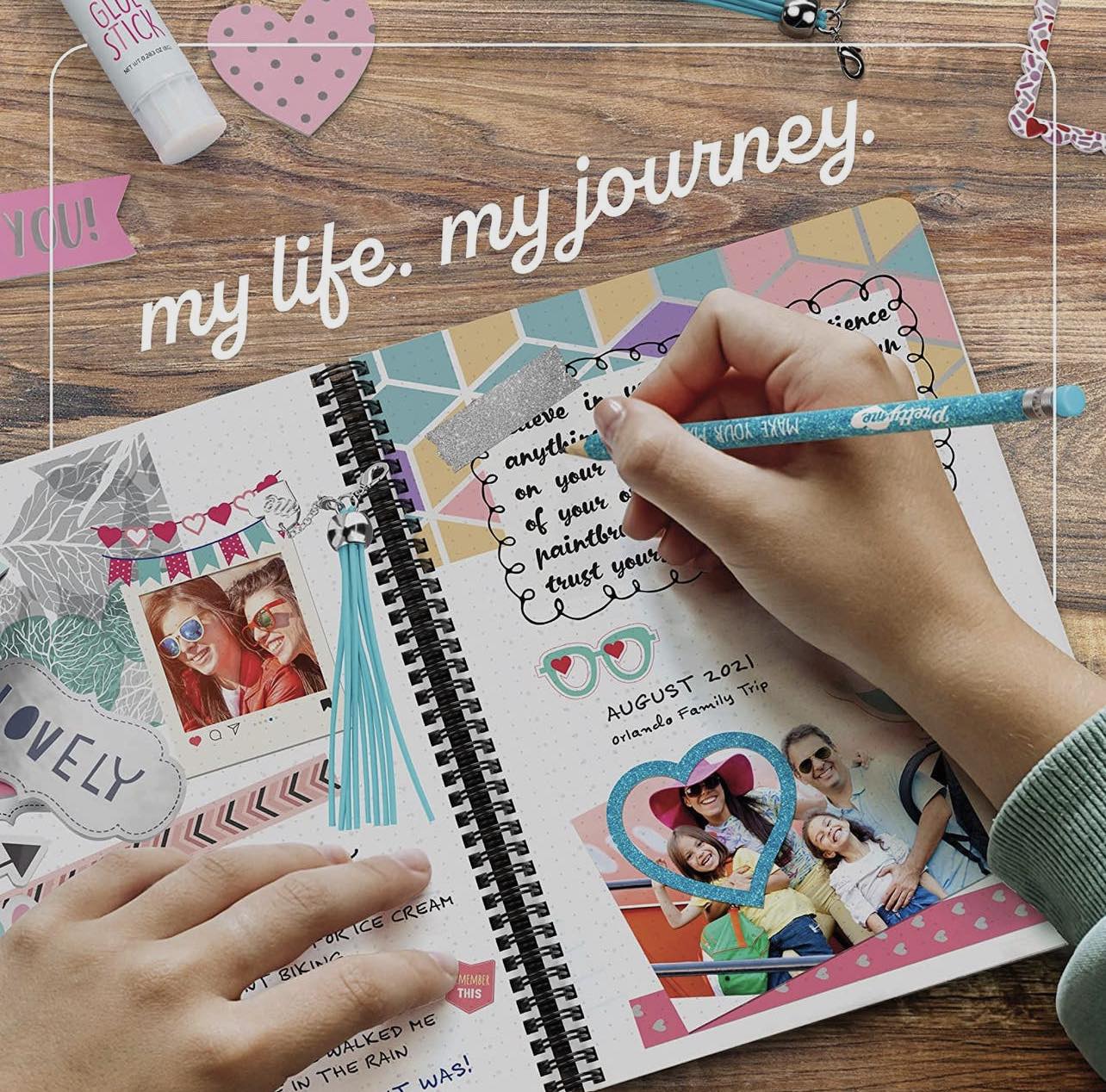 Kids Girls Diy Journal Kit Set Handbook Planner Notebook With