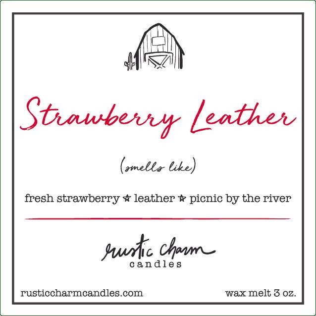 Strawberry Leather Candle