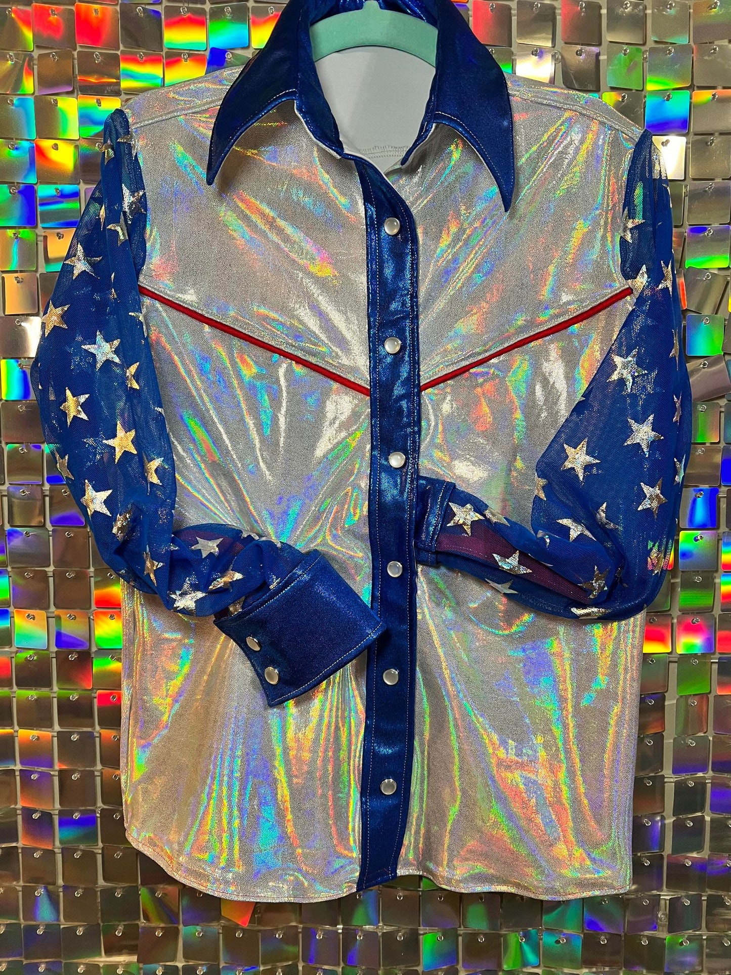 Shimmering Stars Glitz N Glam Long Sleeve Shirt Size 8