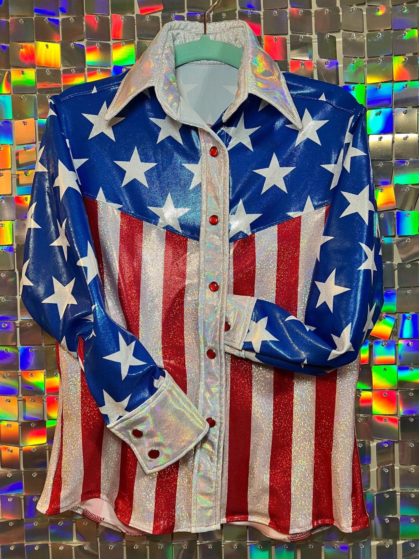 Stars N Stripes Glitz N Glam Long Sleeve Shirt Size 6