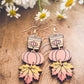 Adorable Fall Pumpkin Spice Coffee Wood Earrings