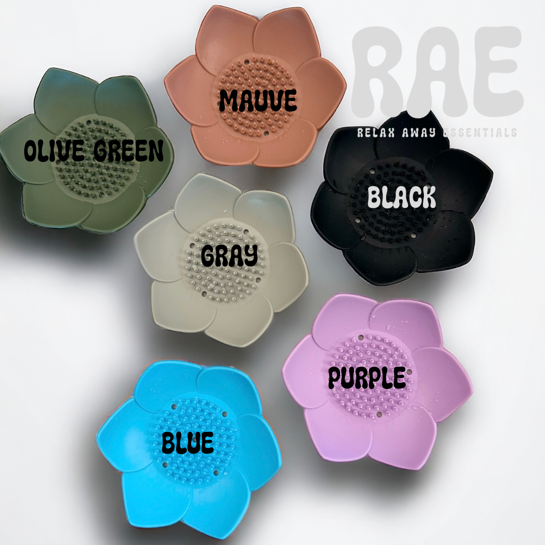 Shower Steamer Tray - Lotus Shape: Charcoal