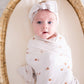 Bamboo Stretch Swaddle - Fleur: Swaddle + Headband