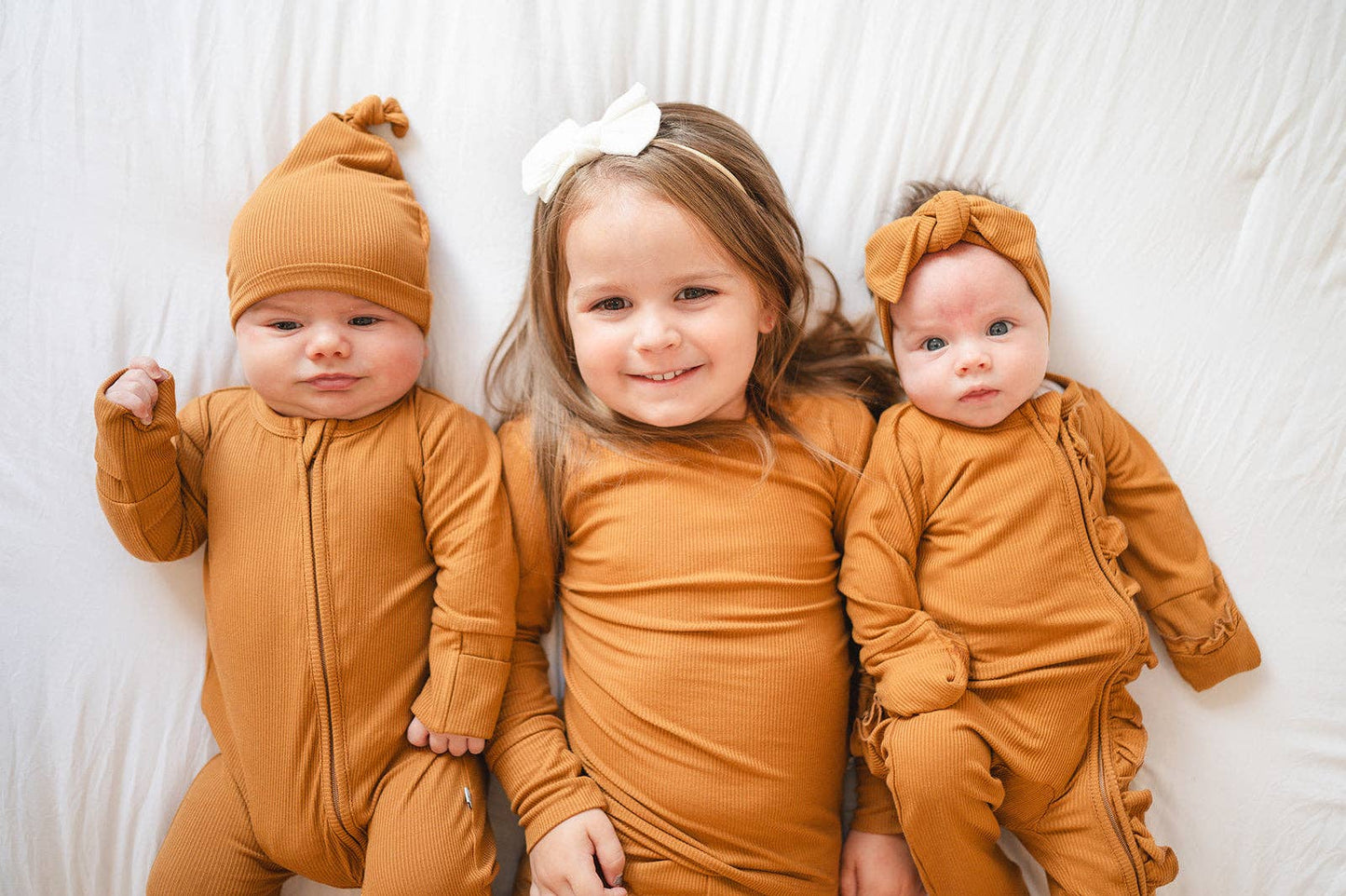 Zipper Romper - Caramel Ribbed: 9-12 Months