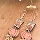 Adorable Fall Pumpkin Spice Coffee Wood Earrings