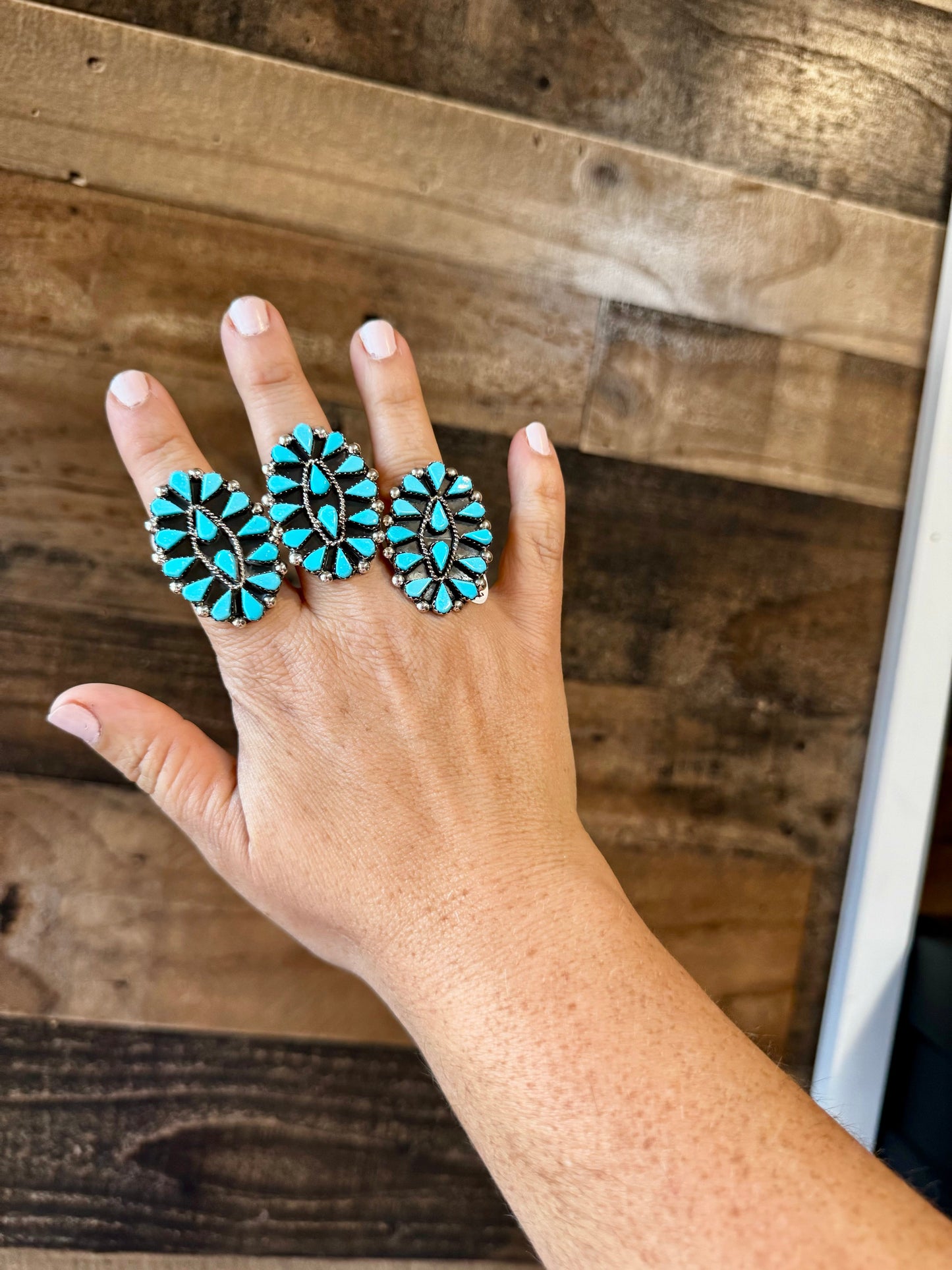 Ring - pick gour size turquoise ring and sterling silver