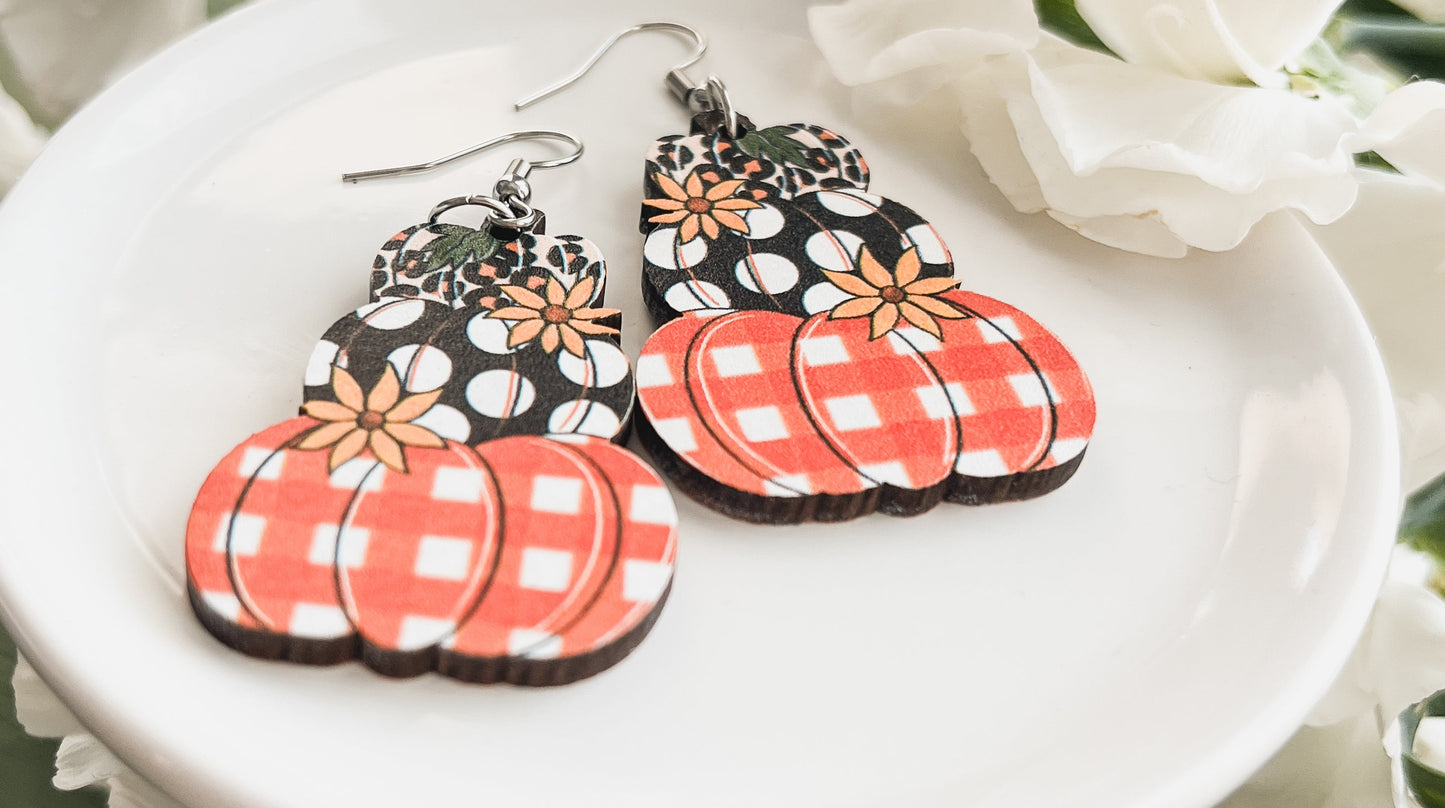 Adorable Fall Pumpkin Earrings