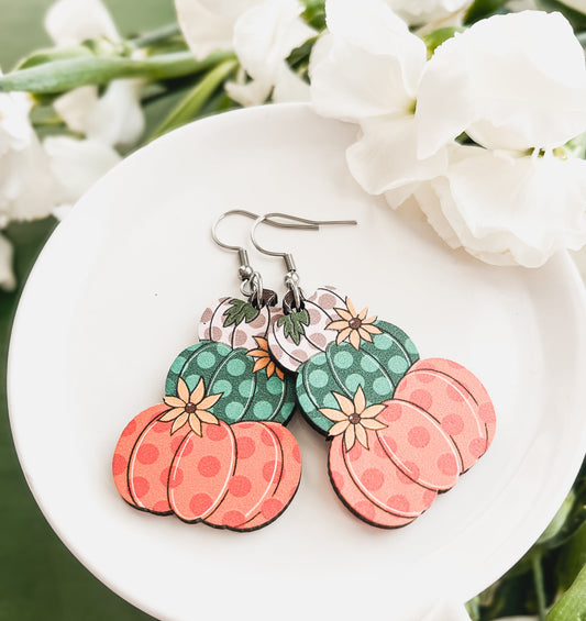 Adorable Fall Pumpkin Earrings