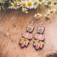 Adorable Fall Pumpkin Spice Coffee Wood Earrings