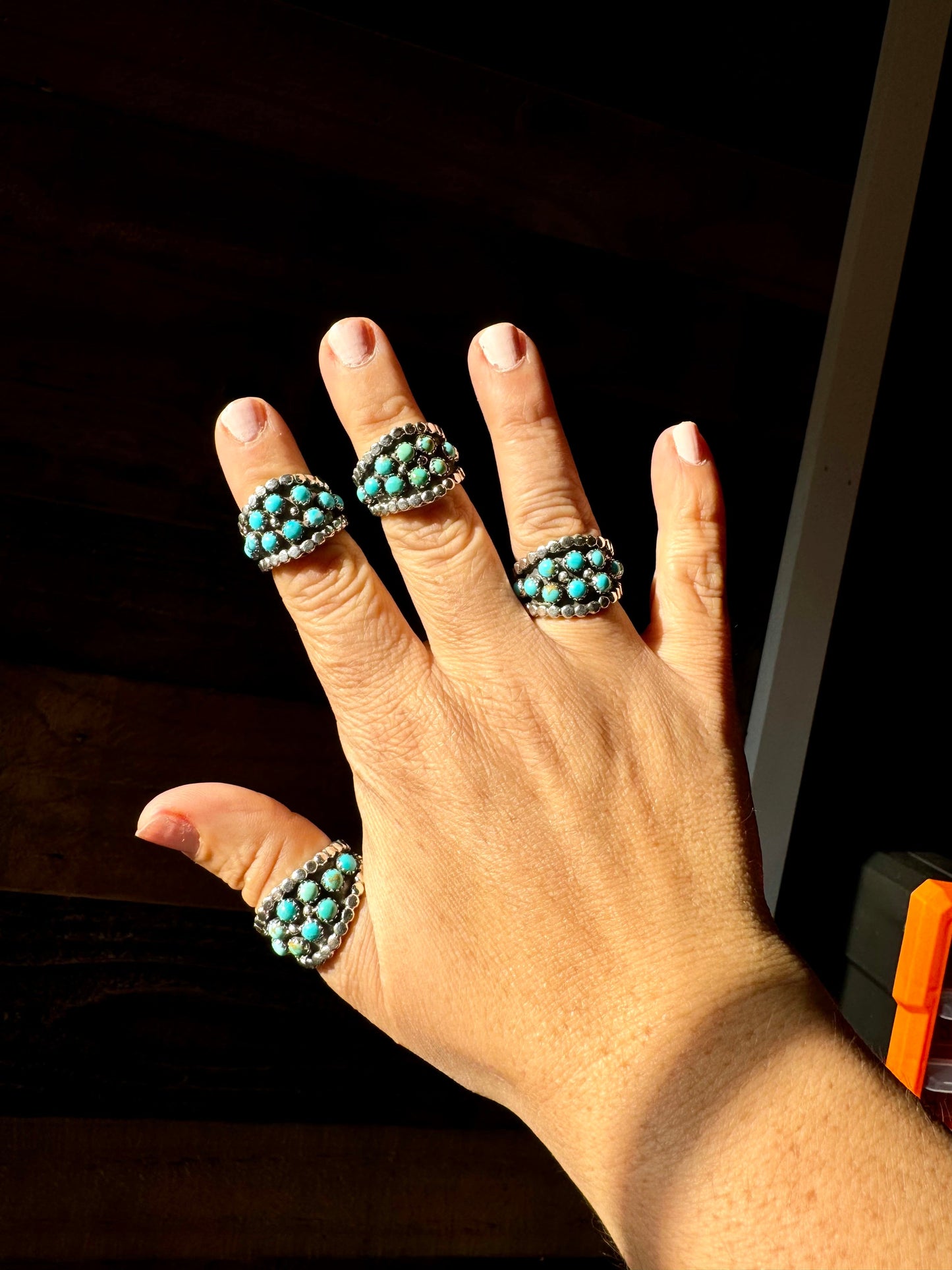 Ring - Pick Your Size - Kingman Turquoise & Sterling Silver