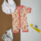 Peach Bunnies Bamboo Shortie Romper (FINAL SALE)