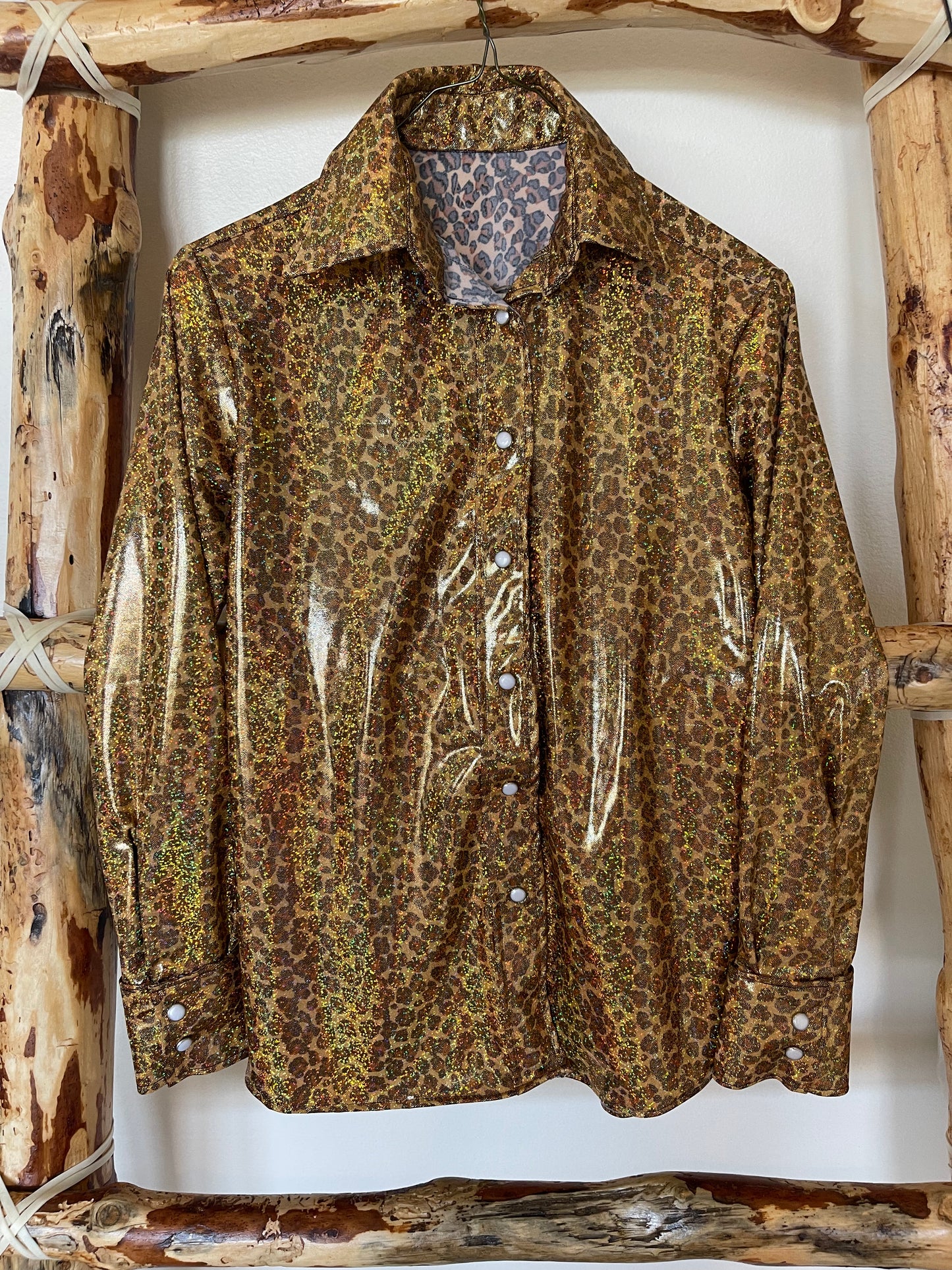 Gold Glitz N Glam Long Sleeve Shirt Size 12