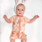 Peach Bunnies Bamboo Shortie Romper (FINAL SALE)