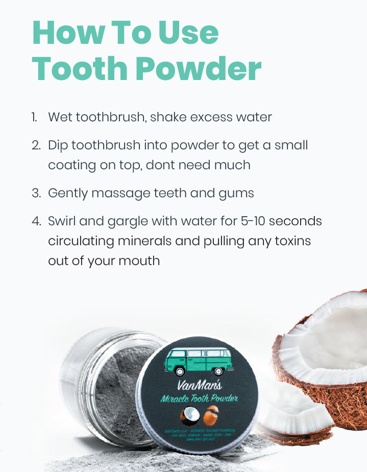 VanMan's Miracle Tooth Powder - Mint-Bone 2 oz