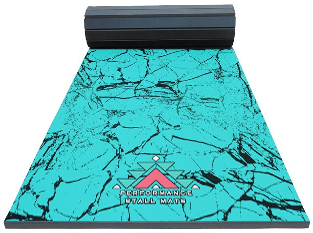 5x10ft Turquoise Stone Stall Mat