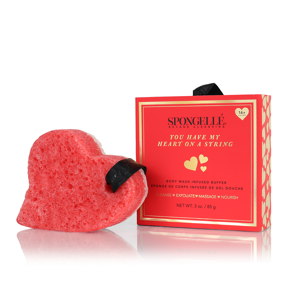 You Have My Heart on a String: Boxed Heart Shaped Sponge