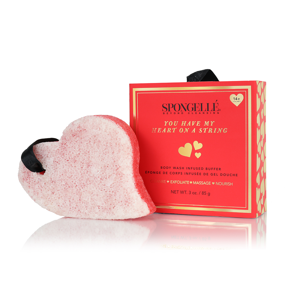 You Have My Heart on a String: Boxed Heart Shaped Sponge