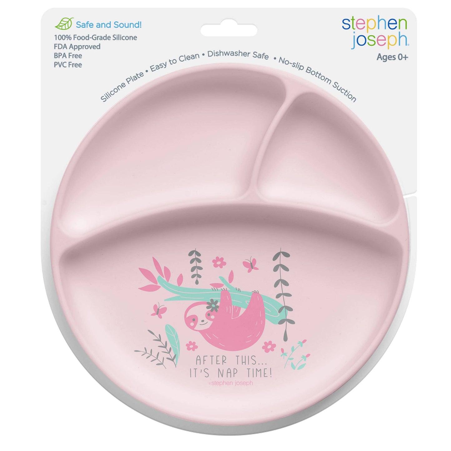 Suction Cup Silicone Plate: Zoo