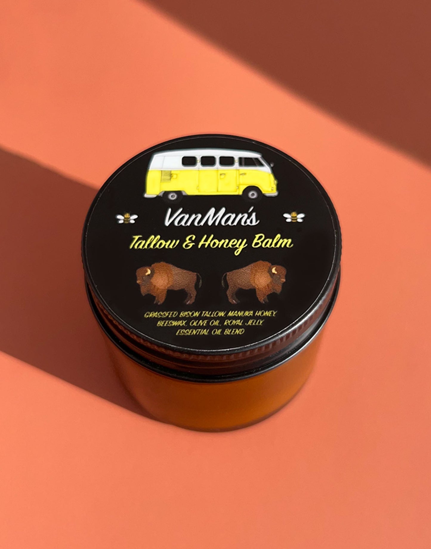 *No Essential Oils* VanMan's Bison Tallow & Honey Balm - 2 oz