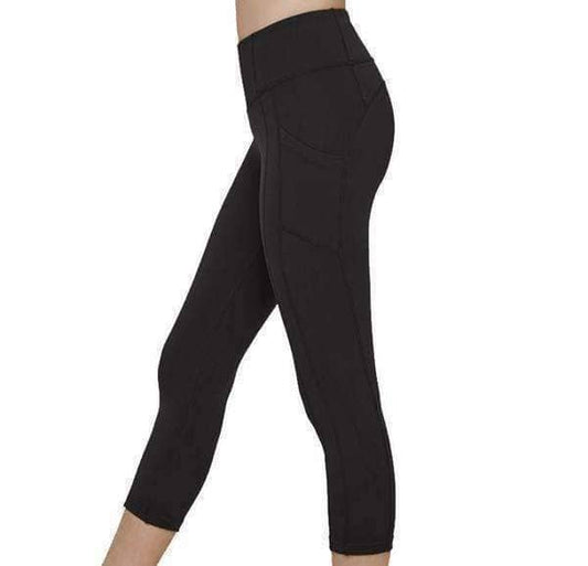 Original Black Live In CAPRI 21" Inseam Casual Leggings (Side Thigh Pockets)