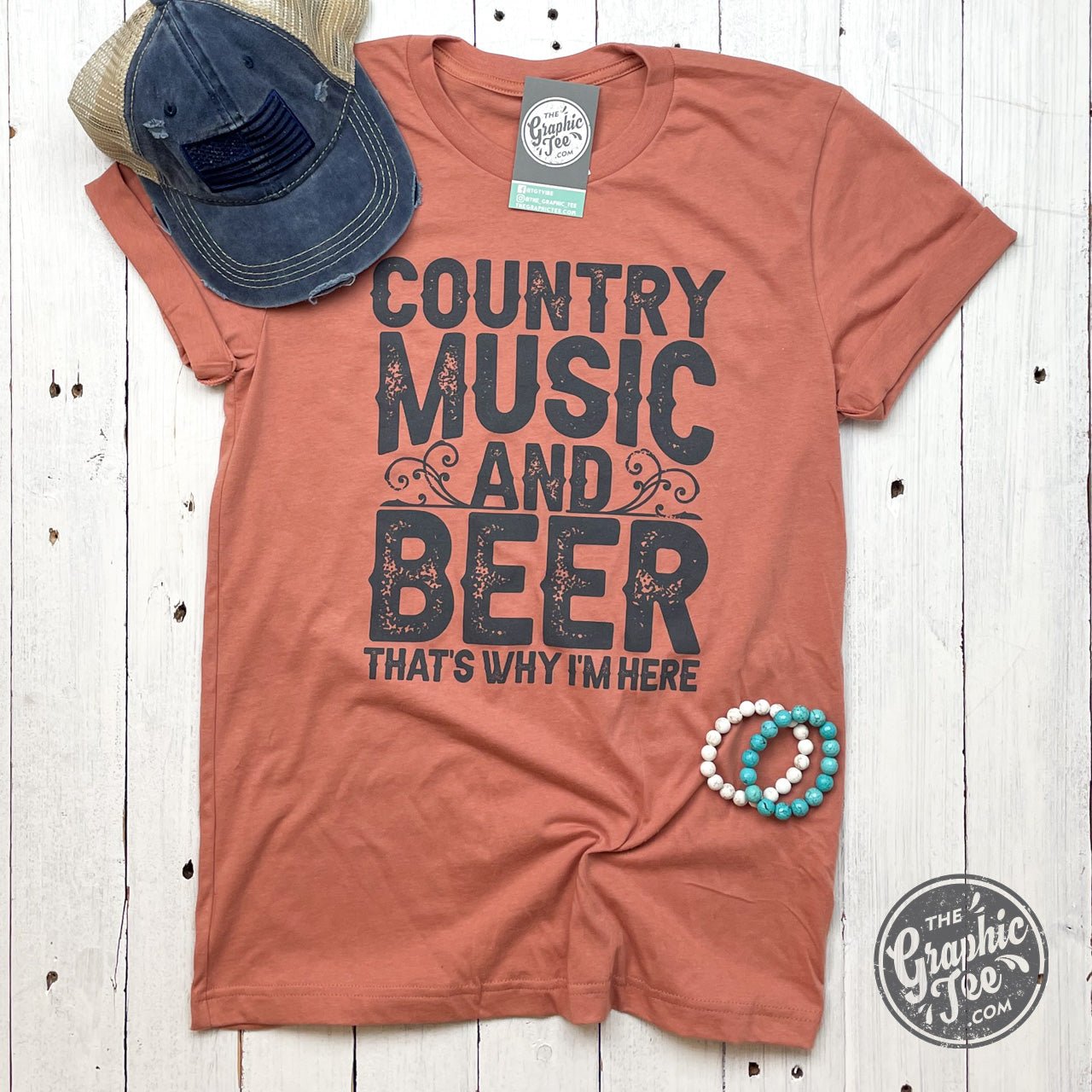 Country Music and Beer Short Sleeve Tee