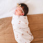 Bamboo Stretch Swaddle - Fleur: Swaddle + Headband