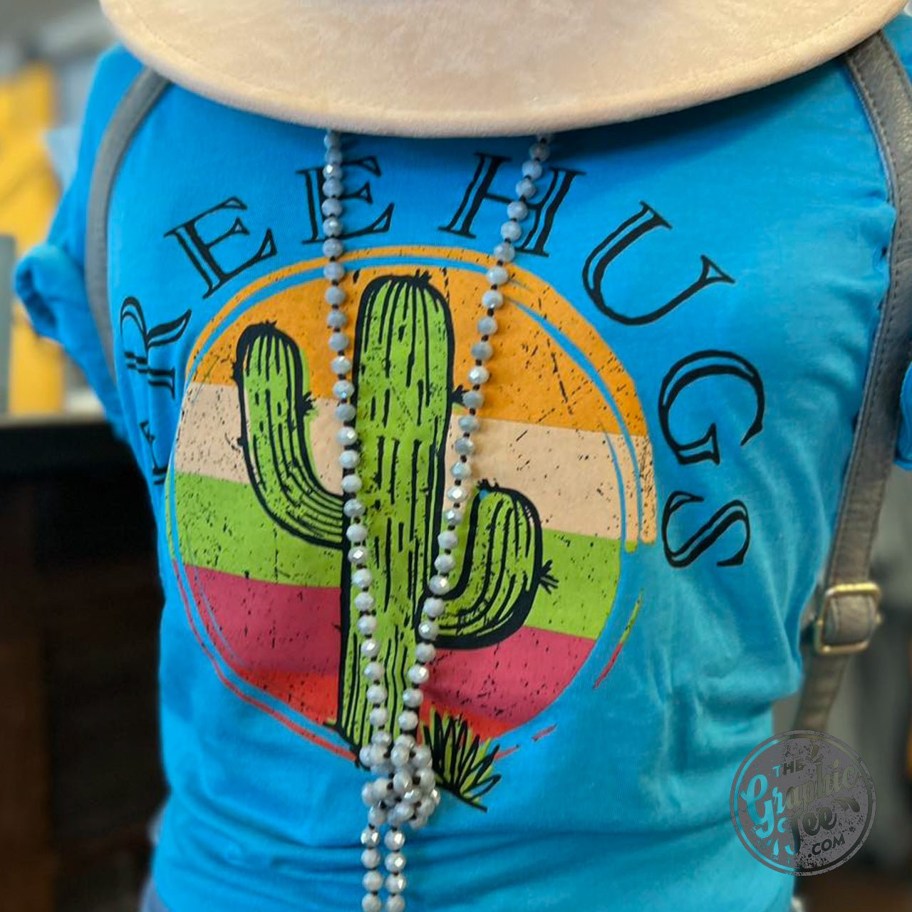 Free Hugs Cactus Short Sleeve Crewneck Tee