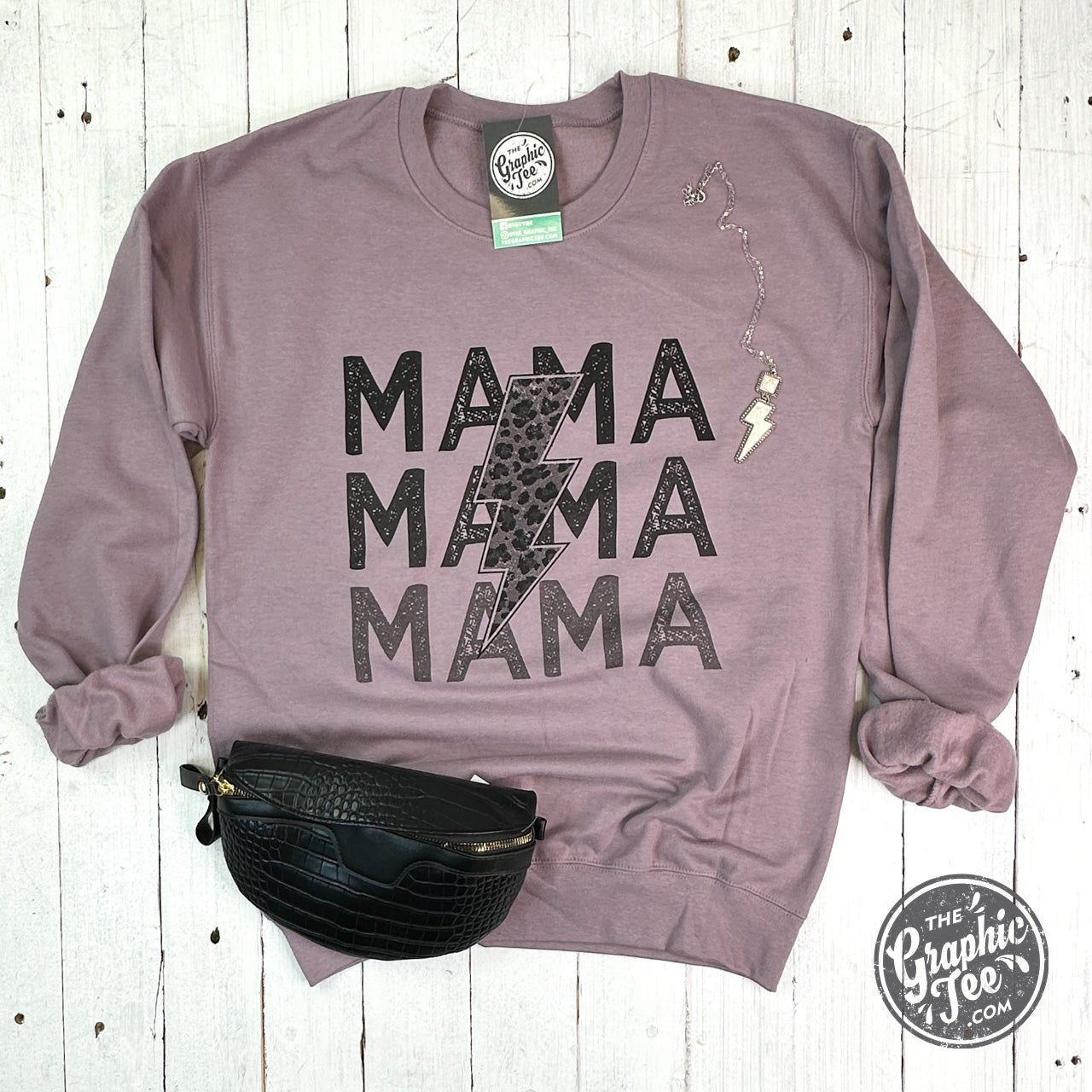 Mama Lightning Bolt Crewneck Sweatshirt