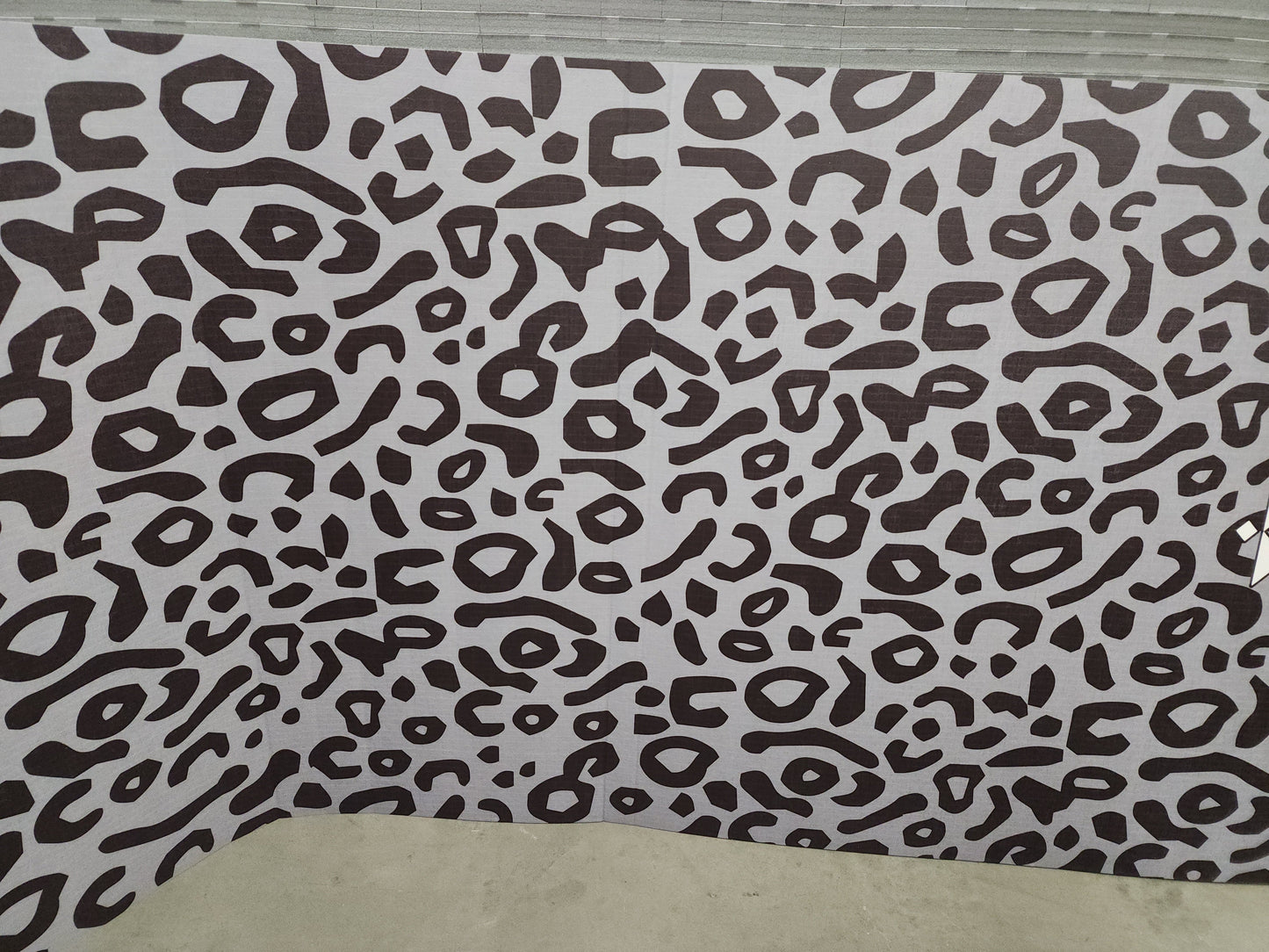 5X10 Black on Grey Leopard Stall Mat