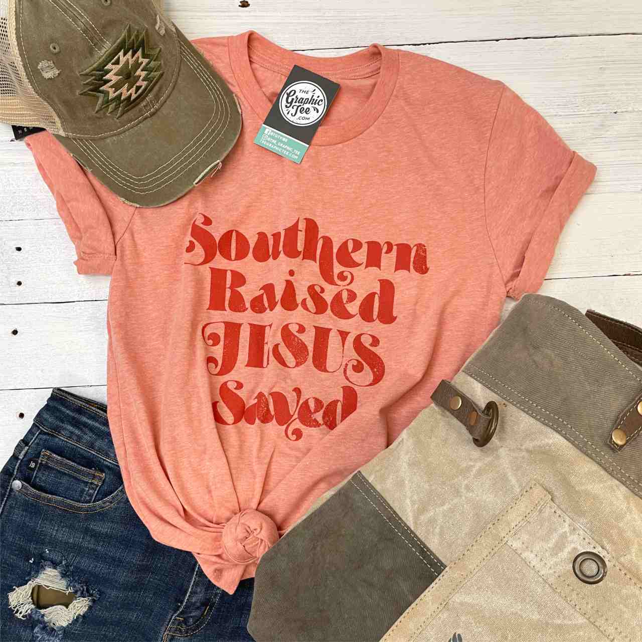 Southern Raised and Jesus Saved Unisex Tee