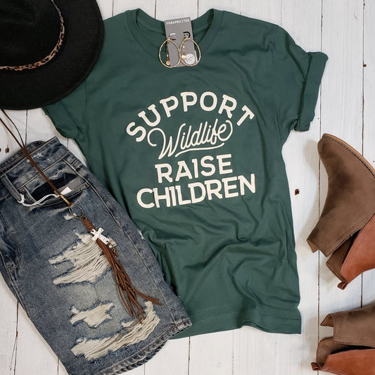 Support Wildlife Raise Children Unisex Tee