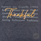 Thankful with Words Heather Navy Long Sleeve Tee