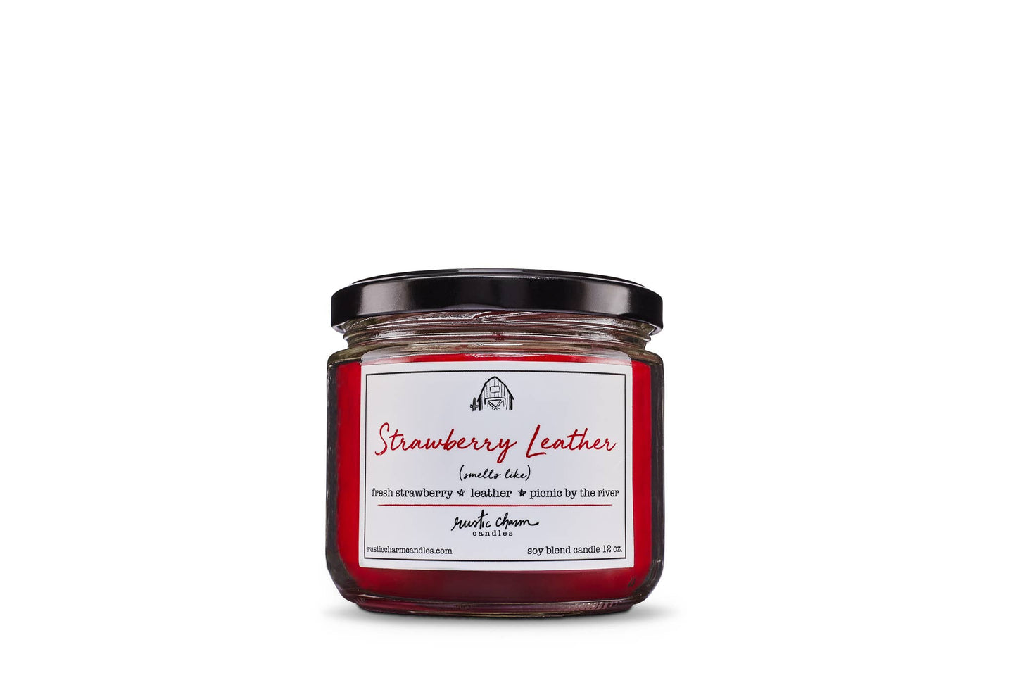 Strawberry Leather Candle