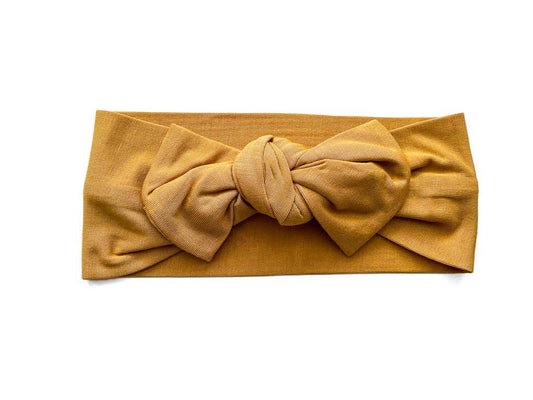 Mustard Baby Bow Headband