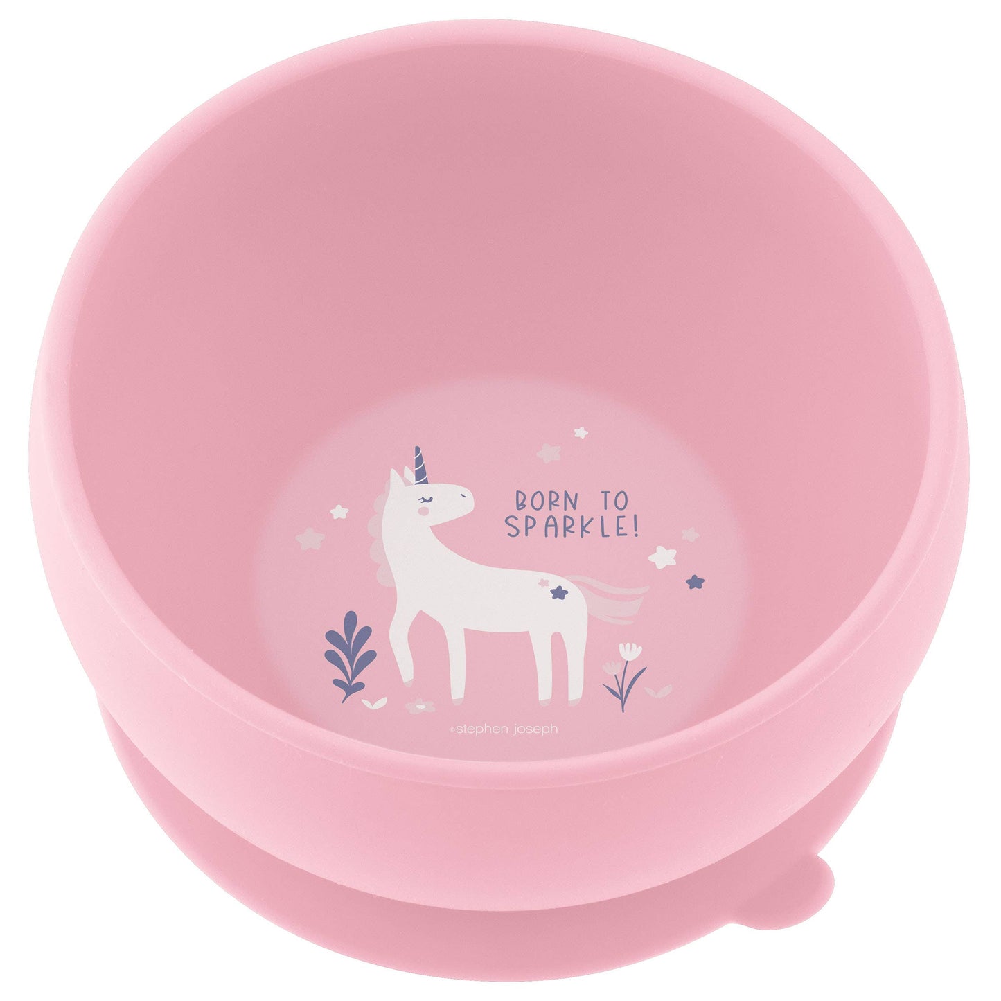 Suction Cup Silicone Bowl: Unicorn