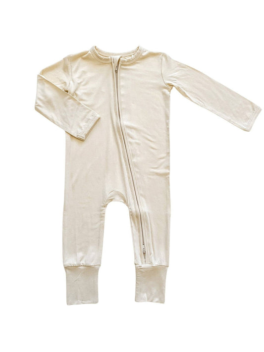 Zipper Romper - Cream: 3-6 Months