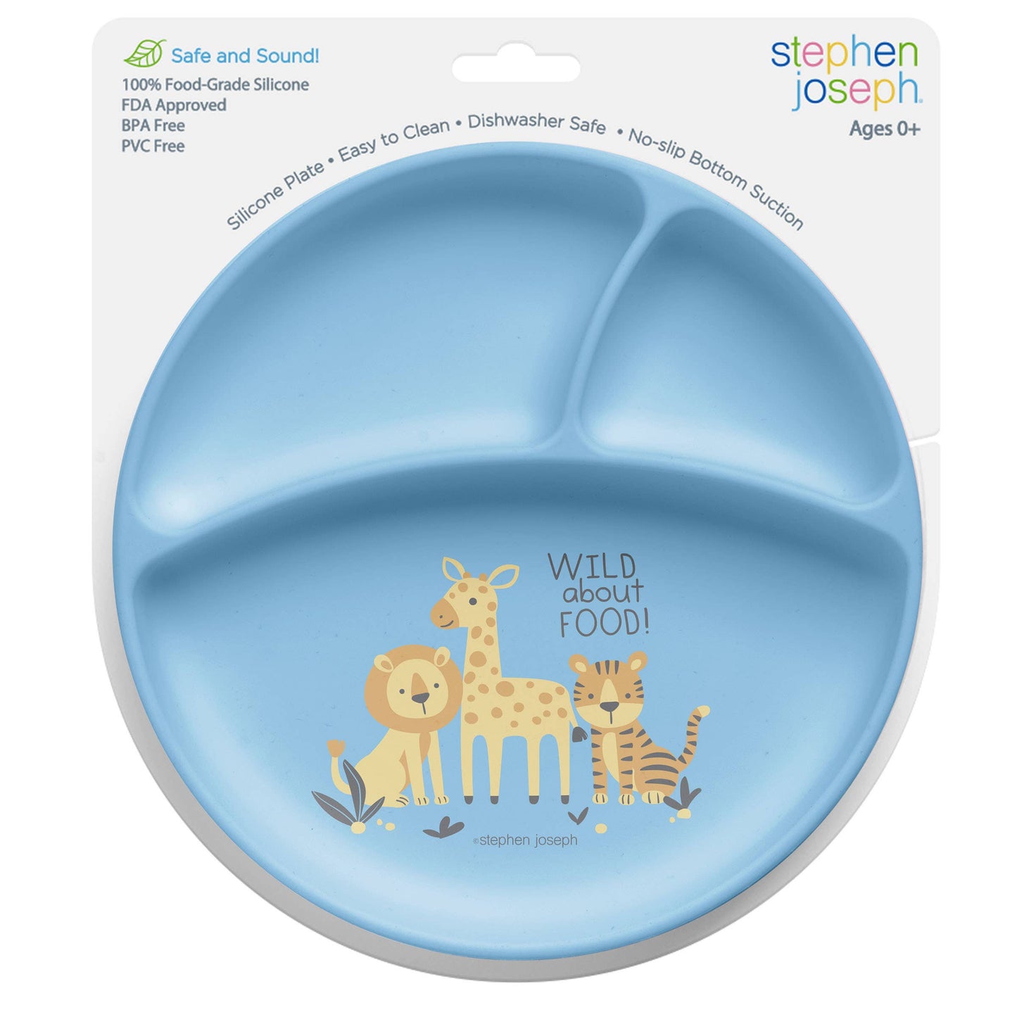 Suction Cup Silicone Plate: Zoo